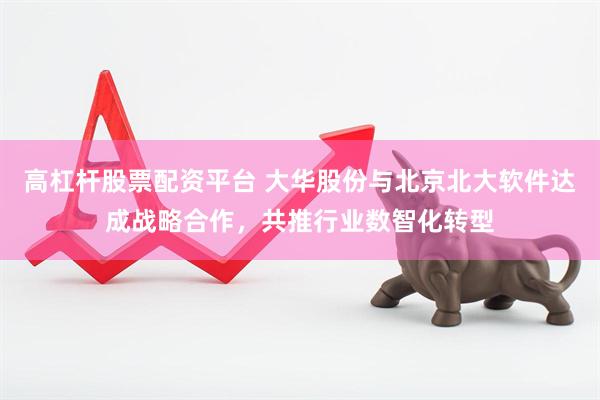高杠杆股票配资平台 大华股份与北京北大软件达成战略合作，共推行业数智化转型